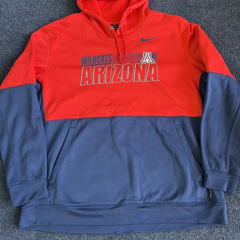 Arizona Wildcats Hoodie Sweatshirt Mens 2XL Red NCAA Football Nike Dri Fit